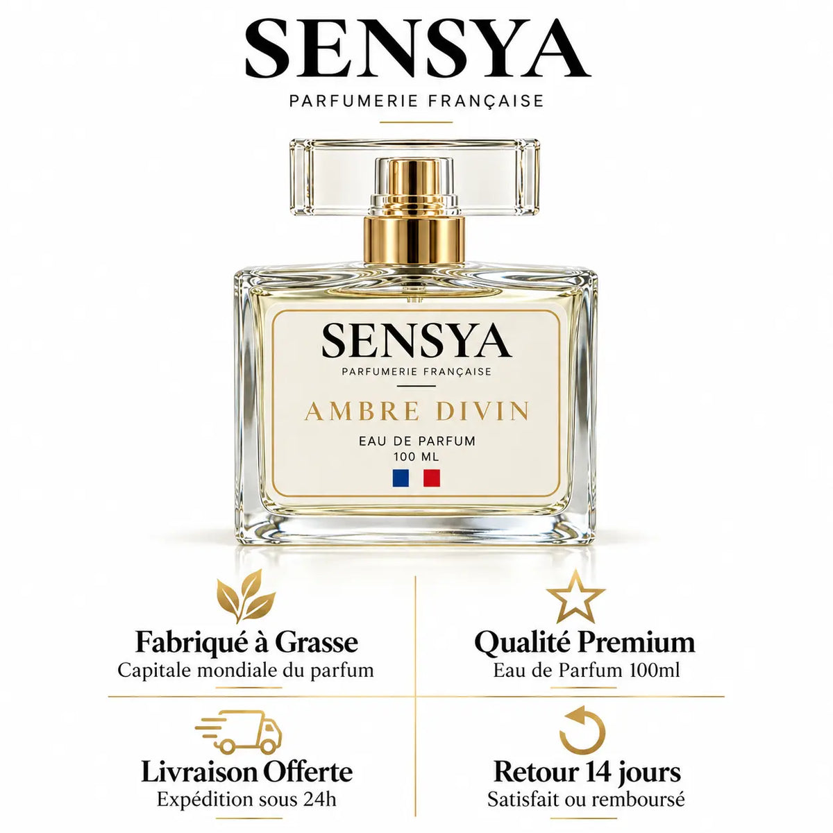 AMBRE DIVIN - Eau de Parfum 100ml Fleuri Boisé